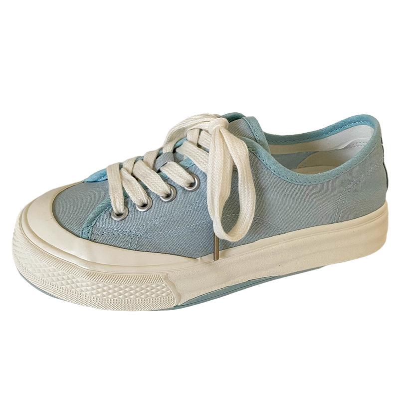 B-9361 допаминовый цвет/растворенная платформа парусиновые туфли женские летние тонкие 2024 новые туфли для доски маленькие белые туфли