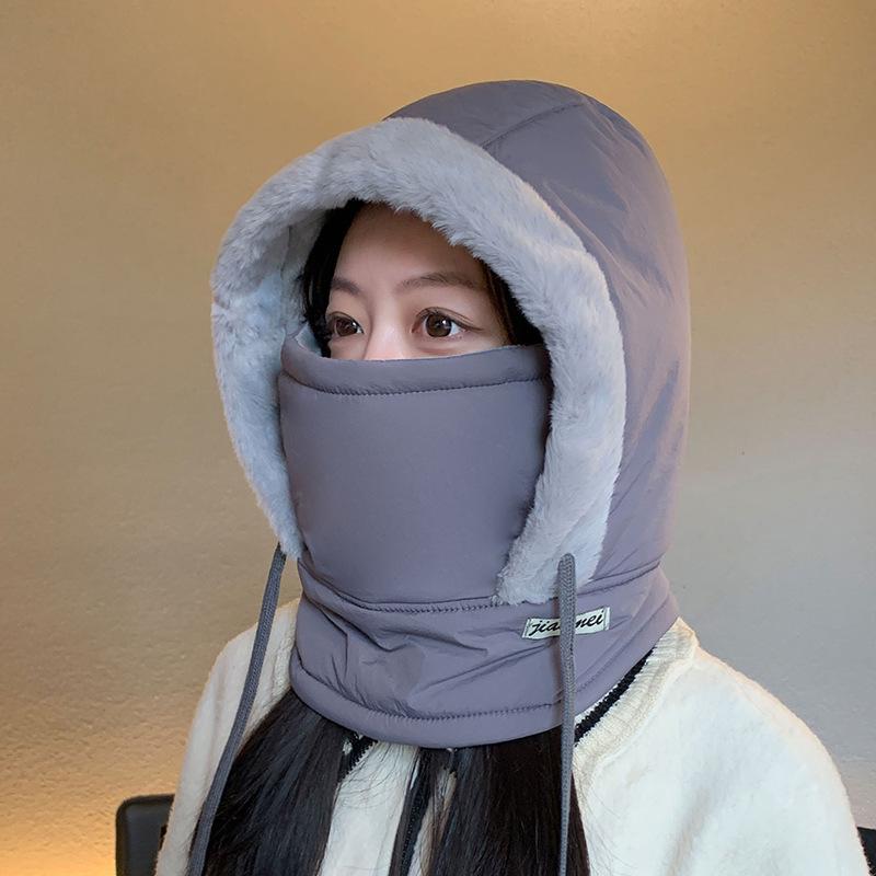Lei Feng Winter Hat with Windproof Mask & Velvet Lining for Men & Women - Warm Protection for Riding & Outdoor Activities