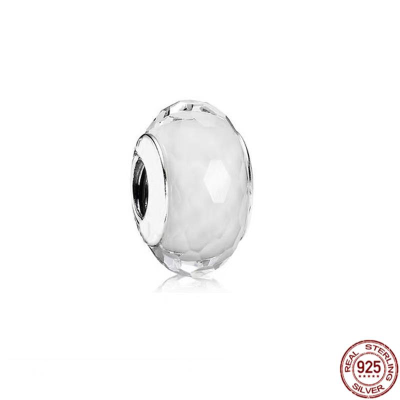 Новые поступления 925 стерлингового серебра розового желтого синего белого цвета мини муранское стекло шарм бусины подходят оригинальный браслет Pandora ювелирные изделия