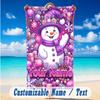 Christmas Theme Beach Towel Personalized Custom Name & Text Soft Quick Dry Beach Towel for Swimming Travel