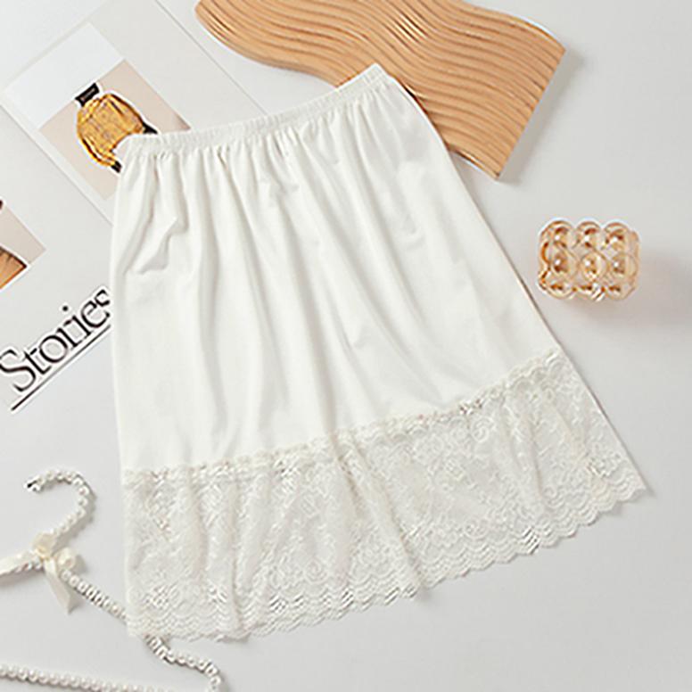 Женская нижняя юбка средней длины, кружевная непроницаемая внутренняя юбка Hanfu