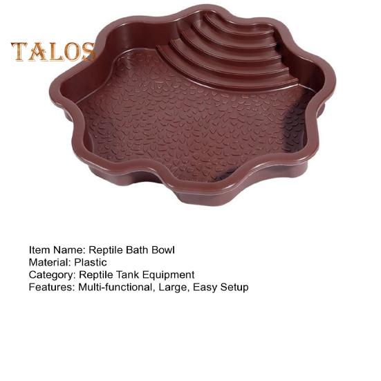 Бассейн для купания рептилий, большая кормушка для черепах, миска для воды с пандусом, аквариумное украшение для ящерицы, геккона, змеи, черепахи, бородатой агамы