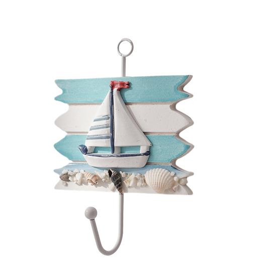 Coat Hook with Hanging Holes No Drilling Needed Hooks Marine Style Iron Wall Hook for Entryway Bathroom Kitchen Keys