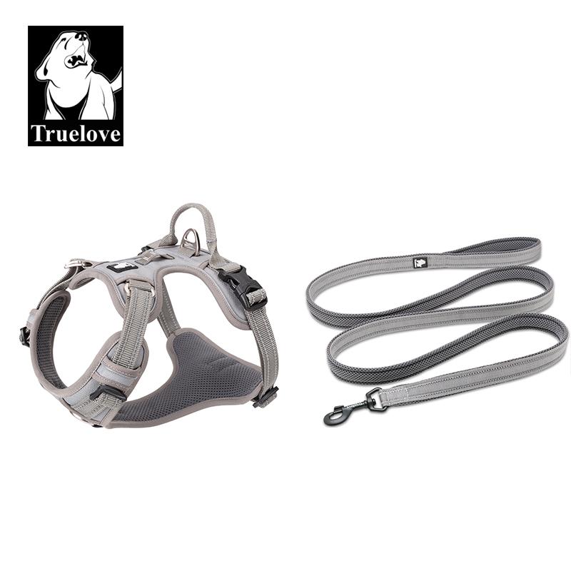 Truelove Pet Harness + Pet Leash Set Rope 110cm/200cm All-in-one Светоотражающая шлейка для собак Не тянет Регулируемые пряжки Прямая поставка