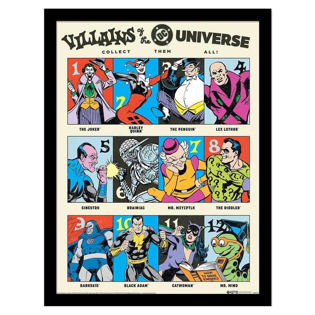 DC Comics Villains Of The Universe Framed Poster