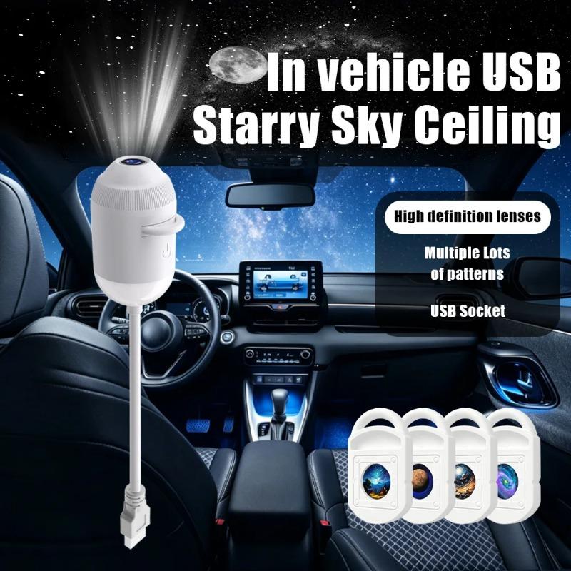 2-в-1 Проектор Галактики Ночник USB LED Звездное Небо Лампа 360° Вращение Регулируемая Яркость для Спальни Потолка Комнаты Декор Автомобиля