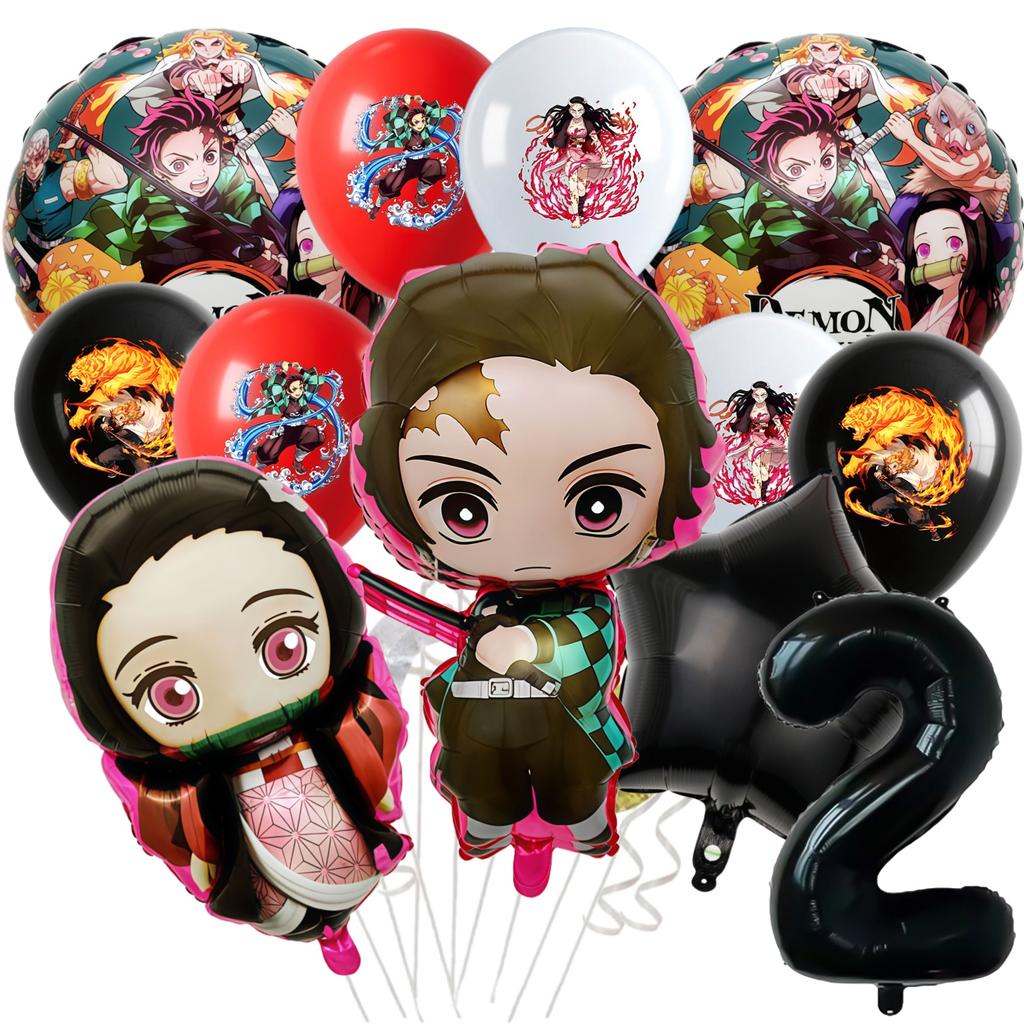 Anime Demon Birthday Party Decoration Disposable Tableware Plate Tablecloth Cup Napkin Baby Shower kids Party Favors Supplies