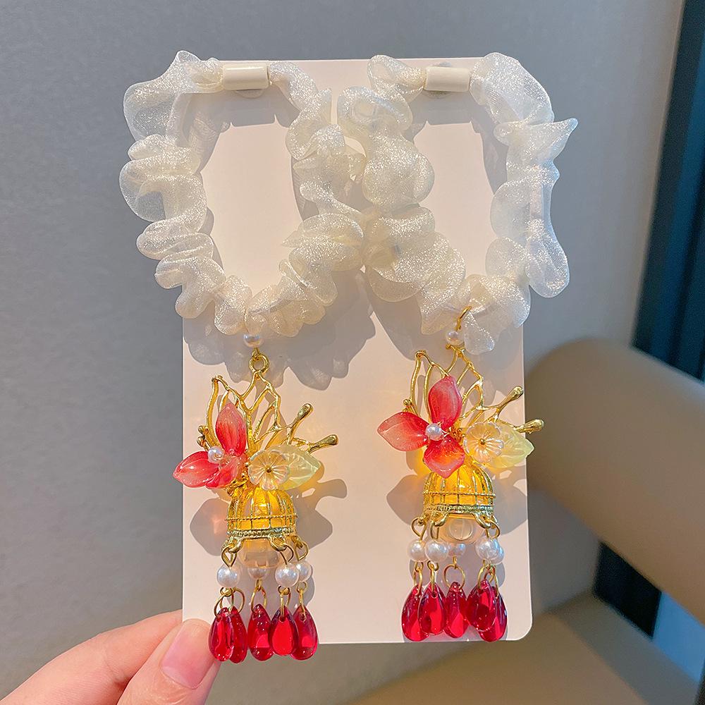 Нежа Панда Рождественские резинки для волос и повязки на голову для девочек - Мультяшные аксессуары для волос без повреждений