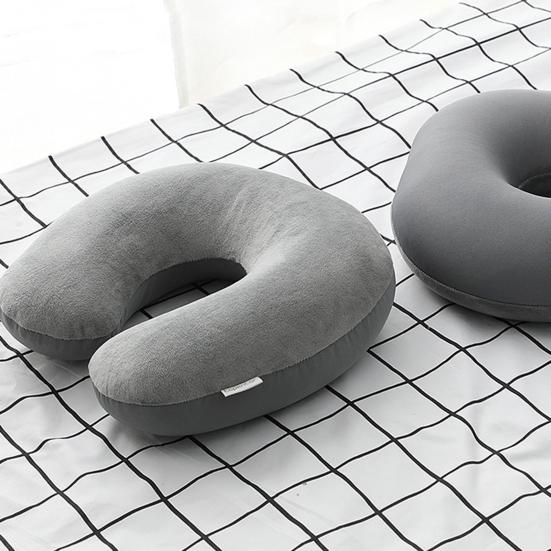 Подушка U-образной формы с эффектом памяти, толстая, эластичная, медленно отскакивающая, с подвесным кольцом, регулируемая подушка для шеи