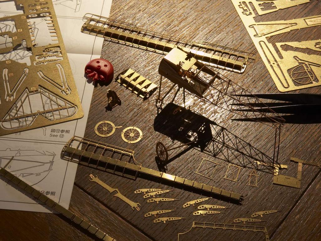 Aerobase A001 Серия Микро Музей 1/48 Fokker Dr.1 Красный Барон Истребитель ПМВ Модель из травлёной латуни