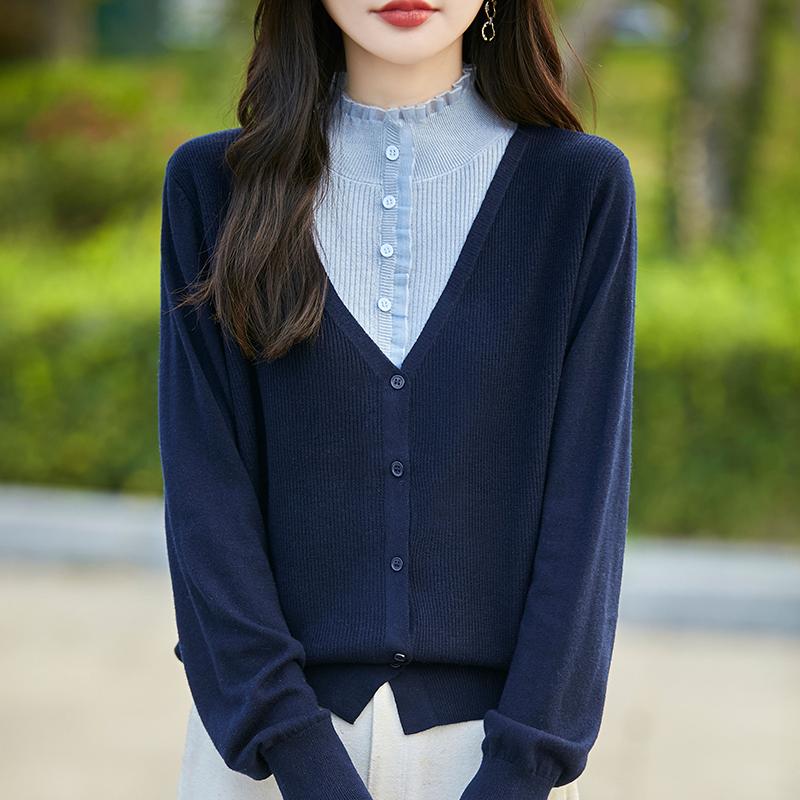 Женский кашемировый свитер Qinghe кашемир 50% шелк 50% шерсть осенне-зимний кашемировый кардиган мягкий и теплый