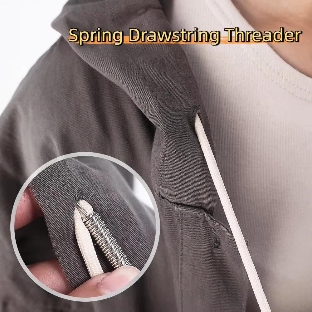 3PCS Quick Insert Spring Drawstring Threader Flexible Elastic Cord Threader  Clothing Repair