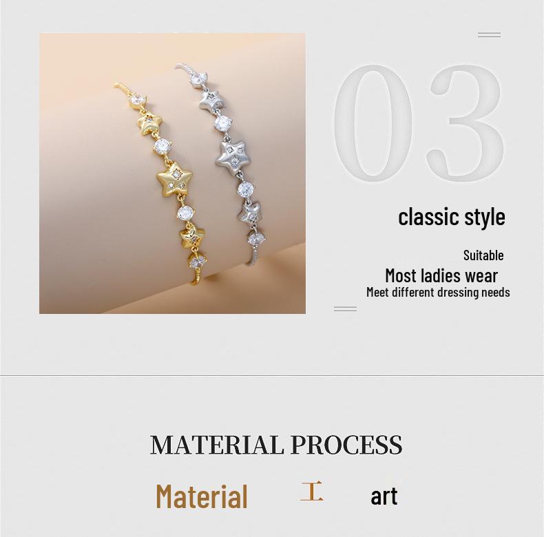 Браслет-звезда из медного сплава: Роскошные, Модные Женские Украшения