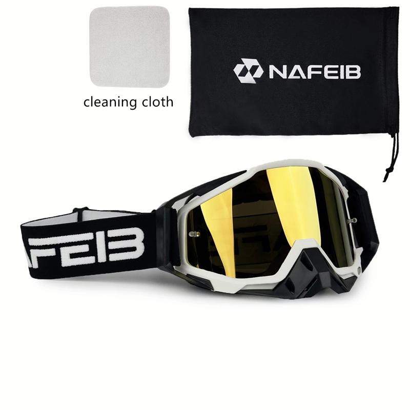 NAFEIB Motorcycle Goggles Men's Riding UV400 Windproof And Sand Resistant Detachable Off-road Helmet Goggles