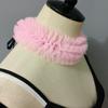 Romantic Princess Girls Pink Tulle Ruffle Fake Collar Model Layered Ralph Collar False Detachable Collar Party Pography