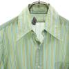 ENOURO BY ENRO винтажная рубашка 70-х годов в полоску с длинным рукавом, зеленая система, мужская, б/у
