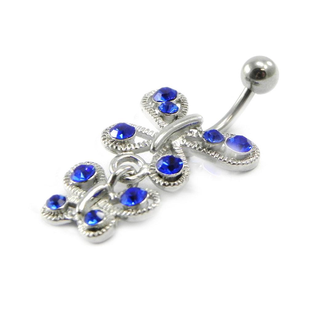 Les Trésors De Lily [I1198] - Body Piercing 'Butterflies' Blue