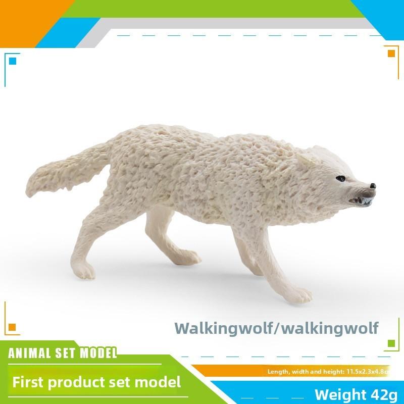 Natureinspired Animal Pvc Models Collection With Standing Wolf Figures For Childrens Toys