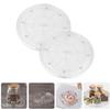 2pcs Rotating Storage Tray Turntable For Kitchen Countertop Turntable Transparent Small Round Turntable