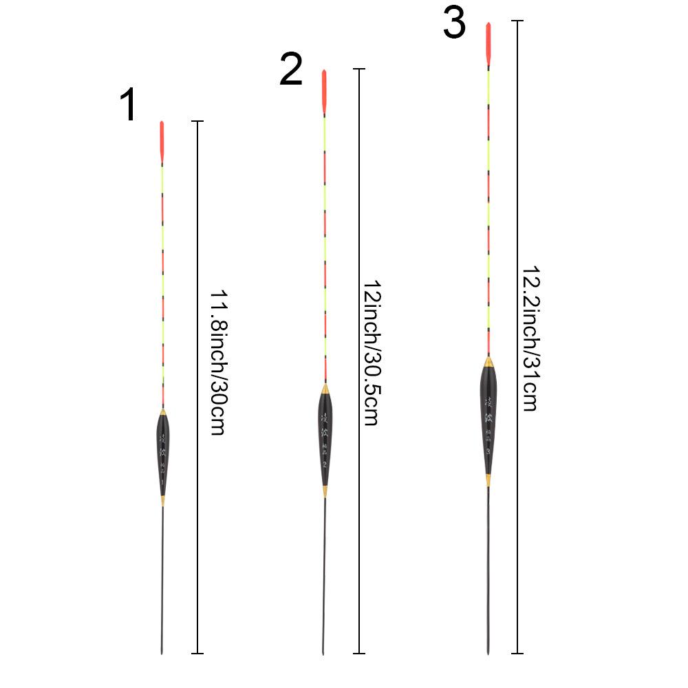 Daytime Fishing Long Tail Slip Drift Tube Fishing Float Wood Fluorescent Floats Bobbers Indicator