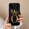 Чехол для Vivo V50 V40 V30 Lite V20 V21 V30e Модные чехлы для телефона с короной и буквами Защитная пленка для экрана Жидкий силикон Пылезащитный чехол для Vivo Бампер