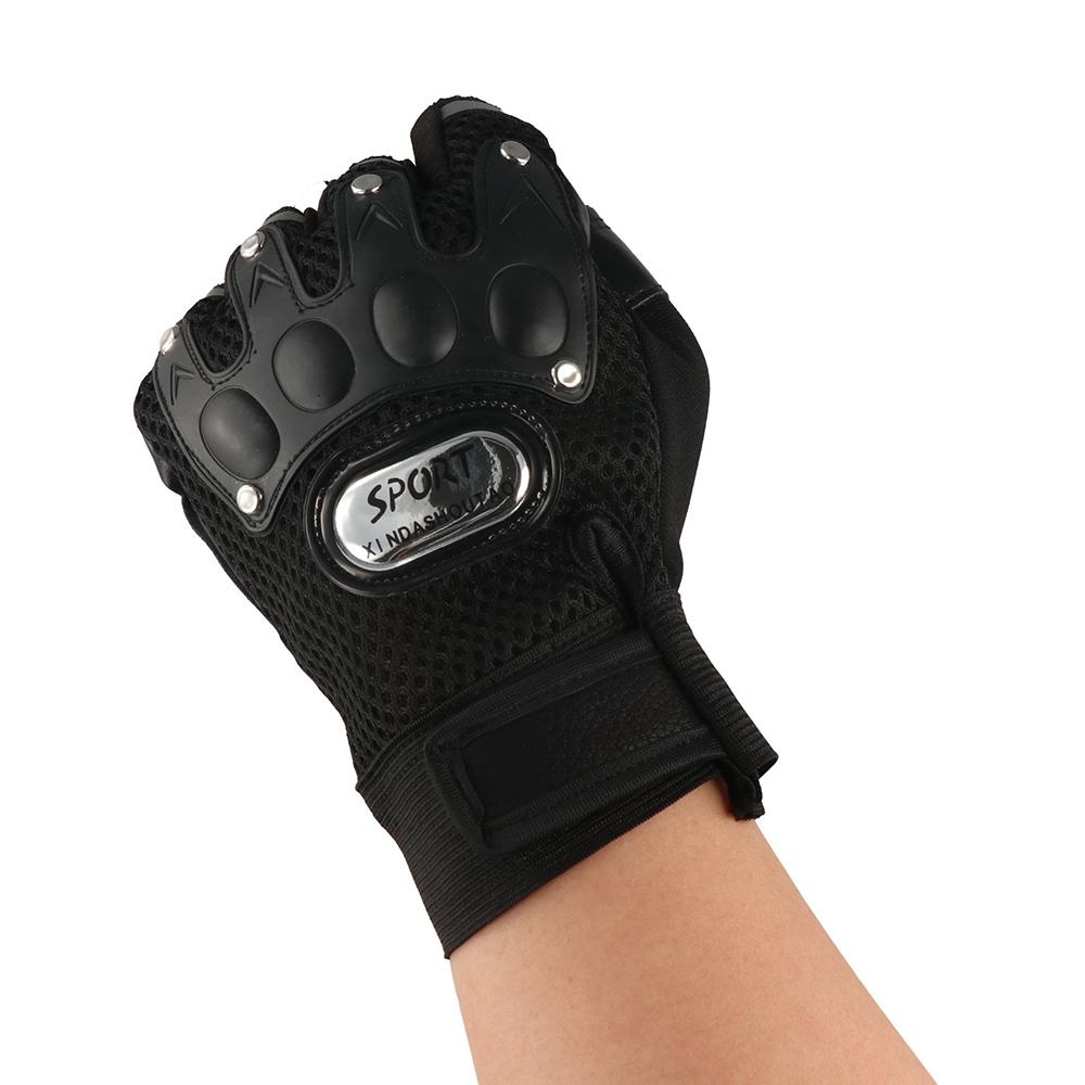 Finger Anti-Slip Cycling Palm Breathable Bicycle Gloves Fingerless Gloves PU Leather Riding Gloves