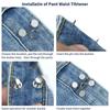 5 Sets Detachable Metal Jean Snap Buttons Adjustable Waist Tightener Buckle Pins DIY Sewing-free Pants Clothing Button Clips