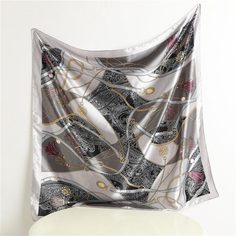 90 * 90 см новый шелковый шарф женский весенне-летний декоративный шарф солнцезащитный дорожный платок осенне-зимний шарф тонкий выпуск