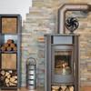 Wood Stove Fan Heat Powered Fireplace Fan with Protective Cover Aluminum Alloy Freestanding Wall Mount Manual 360 Degree Adjustment Angle
