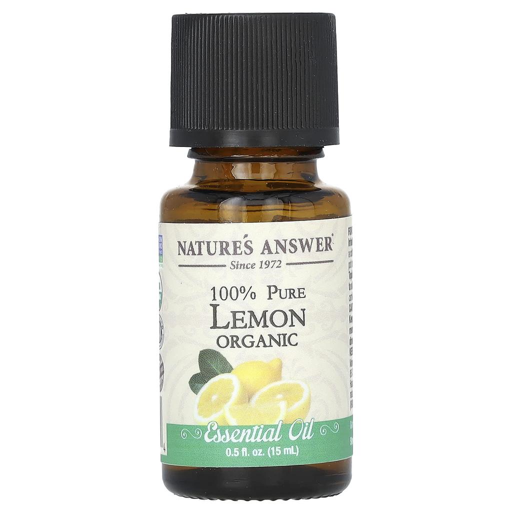 Nature's Answer Organic Essential Oil, 100% Pure Lemon, 15 Ml (0.5 Fl Oz)