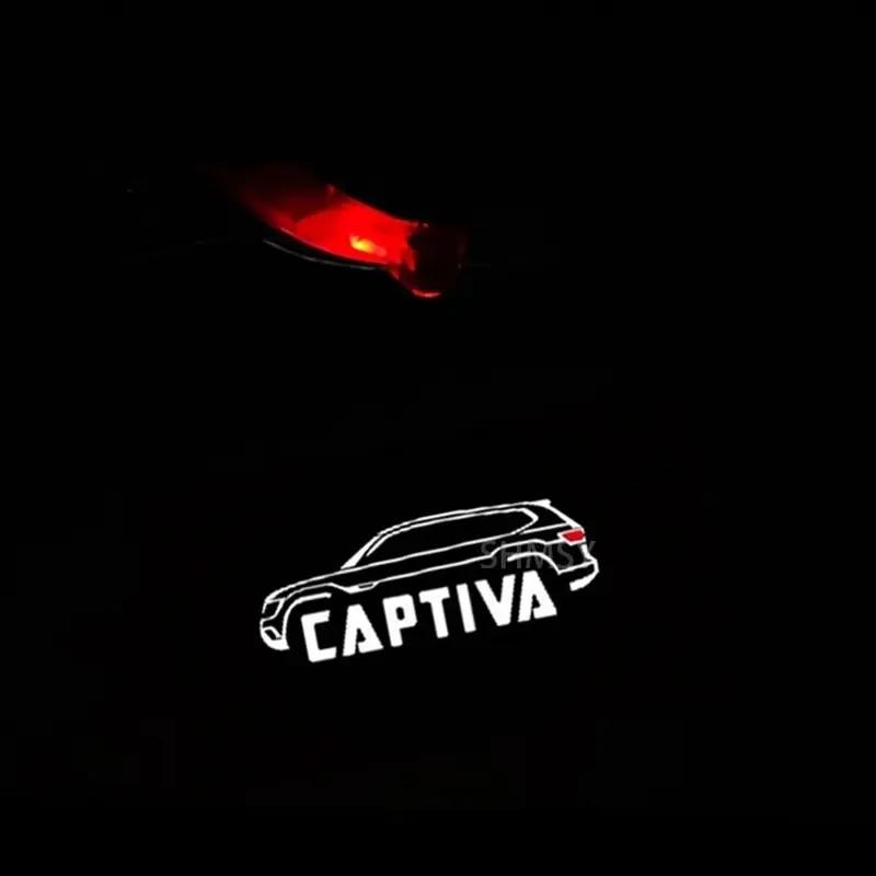 2 шт. HD LED Проектор на дверь автомобиля Световой логотип Добро пожаловать Для Chevrolet Captiva 2007-2017 2018 2019 2020 Автоаксессуары