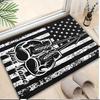 1PC Custom Name Gloves American Flag Theme Floor Mat Ideal for Living Room, Game Rooms, Office, Bedroom,Floor Mat Playful Design