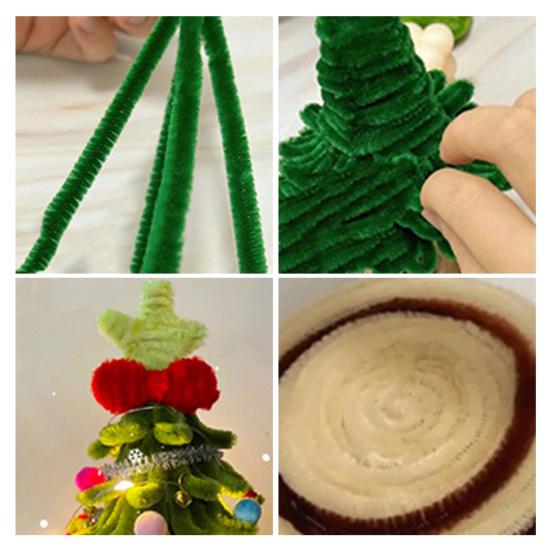 DIY Christmas Tree Kit with Light String Festive Desktop Decoration Warm Christmas Atmosphere Light New Year Gift Christmas Decor