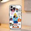 Ins Корейская смешная и счастливая девушка Чехол для телефона для iPhone 17,16,15,14,13,12,11 Plus,Pro Max,XS, Мягкий силиконовый черный чехол