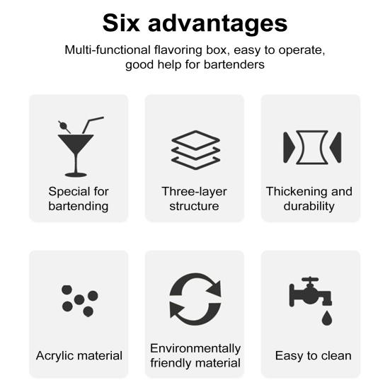 3 Tier Bar Glass Rimmer Salt And Sugar Rimmer Seasoning Box Cocktail Ingredient Separator Bartender Tool for Margaritas