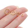 Позолоченное кольцо-обруч квадратного сечения 14K/18K для DIY-ожерелий и серег - Аксессуар с покрытием, сохраняющим цвет.