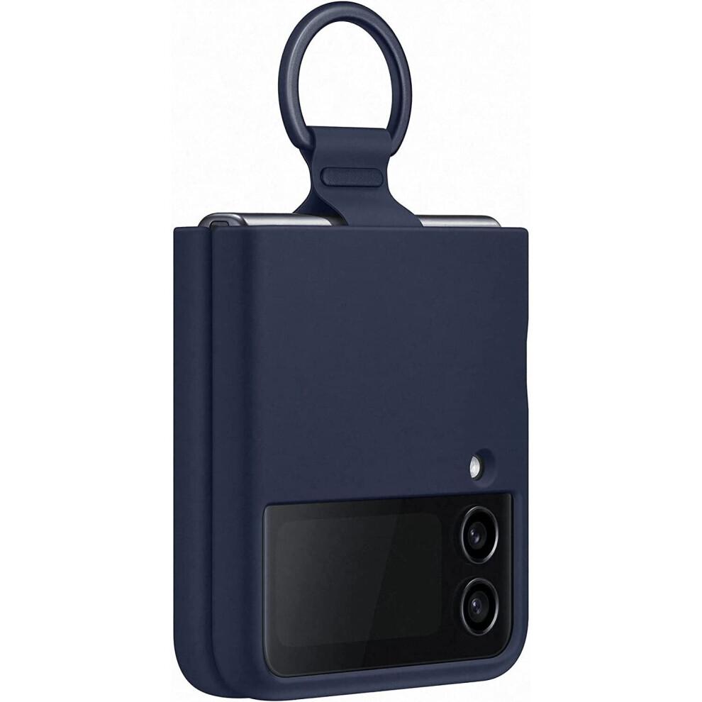 Samsung Galaxy Z Flip 4 Silicone Cover with Navy Blue - EF