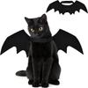 Cat Bat Wings Costume Adjustable Strap Portable Soft Felt Pet Outfit for Halloween Cosplay Travel Pet Photo Shoots