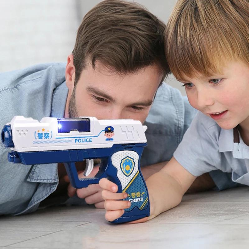 Детский звуковой, световой, музыкальный, детский игрушечный пистолет, проецируемый, не стреляющий, полицейский, ролевой реквизит, игрушечный пистолет, подарок для мальчиков