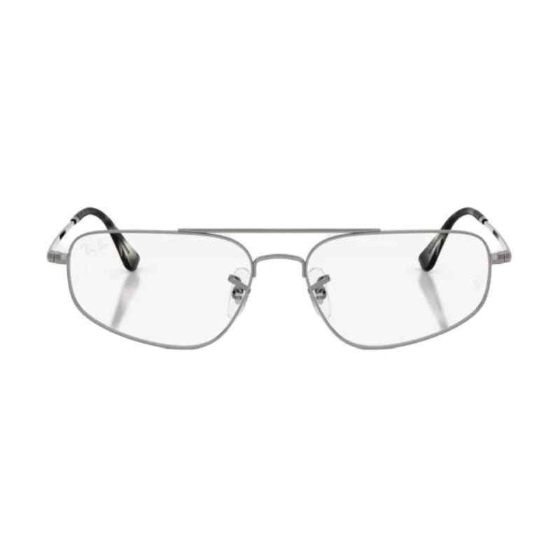 RAYBAN Металлические оправы для очков по рецепту с логотипом на дужках, неровная геометрия, унисекс, парный стиль 0RX6550 2502
