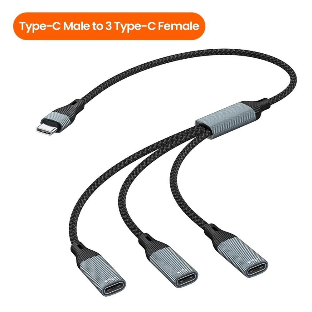 Aluminum Alloy Shell Multiple Splitter Adapter TPE Plastic USB Power Charging Hub Power Charging