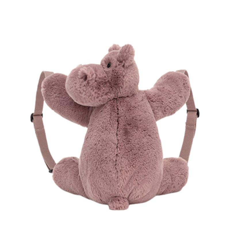 Jellycat Джунгли Животные Хагди Бегемот Рюкзак Успокаивающая Кукла-Компаньон Плюшевая Кукла 28см Высота