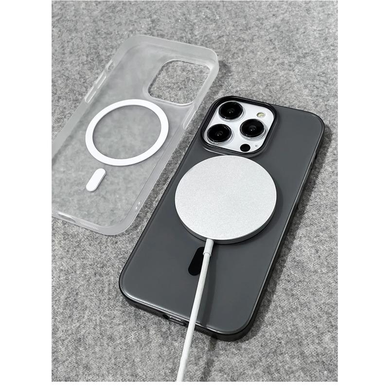 Роскошный ультратонкий матовый магнитный беспроводной зарядный прозрачный чехол для iPhone 16 15 14 Plus 13 16 Pro Max Magsafe ударопрочный жесткий защитный чехол для ПК
