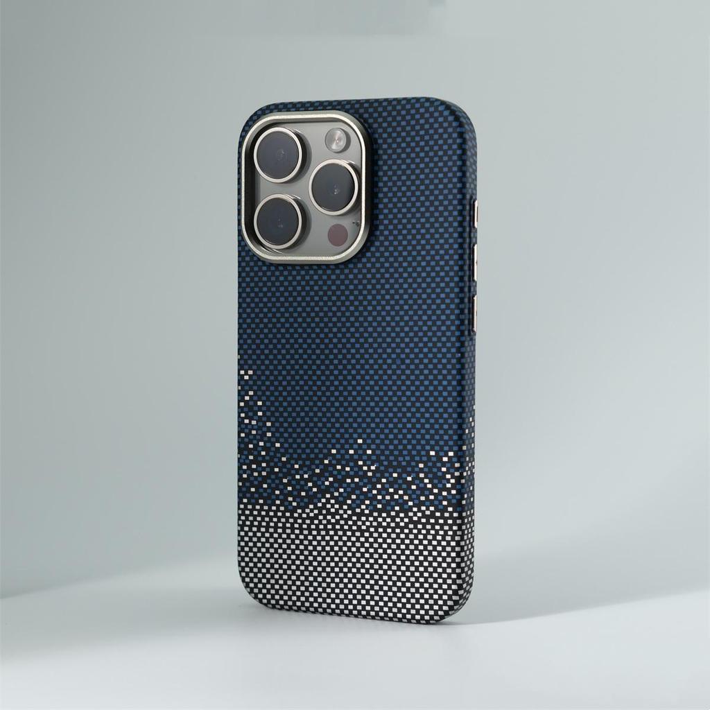 Кевларовый магнитный чехол для iPhone 17 Pro Max - Защитный чехол с полным покрытием для устройств Apple