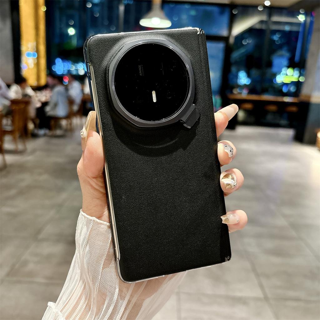 Чехол для Huawei Honor Magic V5 Роскошный из ПУ-кожи с подставкой для объектива Защитная задняя крышка Чехол для корпуса телефона Honor Magic V5 V 5