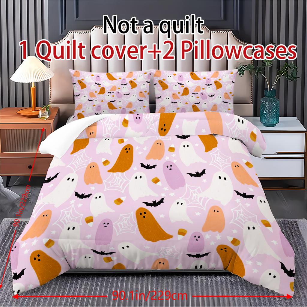Хэллоуин Комплект постельного белья из трех предметов Пододеяльник Наволочка Матовая ткань Утолщенный