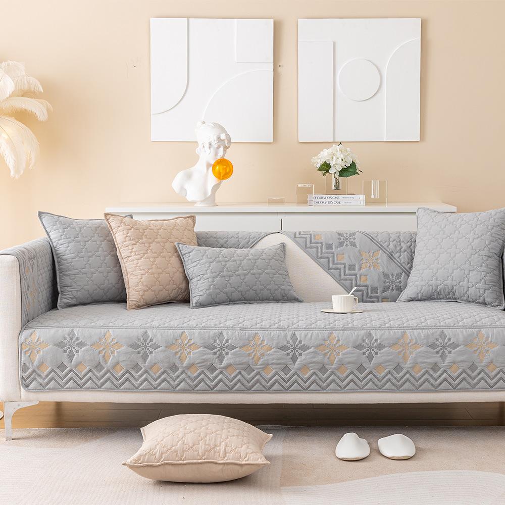 Универсальная диванная подушка Four Seasons из стираного хлопка и хлопка, жаккардовая подушка в этническом стиле, современная простая нескользящая диванная подушка, полотенце