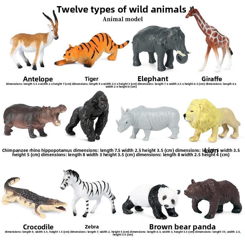 Miniature Wild Animal Figurines Collection With Static Plastic Figures For Home Display And Gift