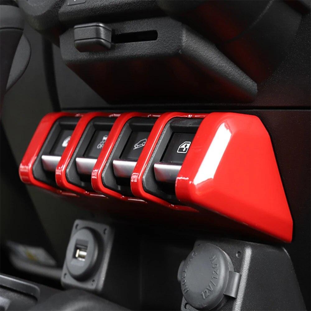 Car Window Lifting Switch Button Decoration Cover Stickers for Suzuki Jimny JB64 JB74 2022 Interior Accessories