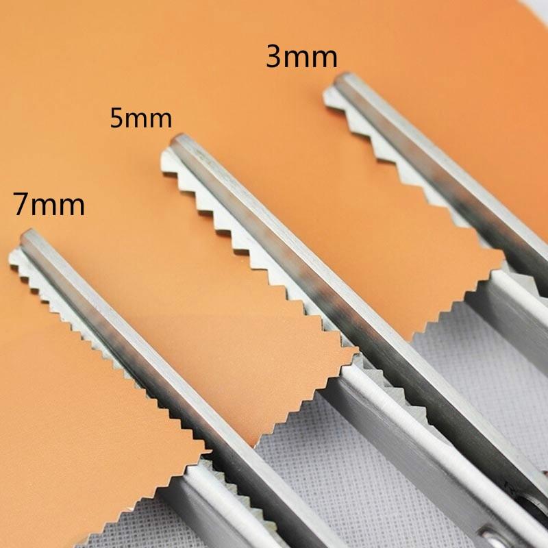 3 5 7 мм Ткань для пошива одежды с зубчатым краем, ножницы для стрижки ножницами